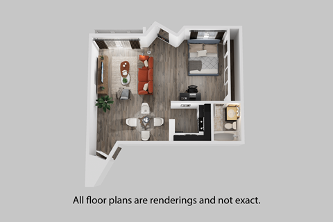 bedroom floor plan an in 1 bed 1 bath